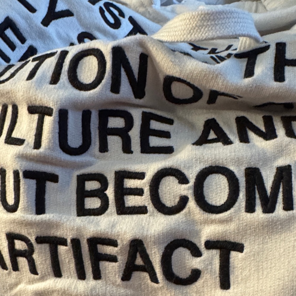 Burton White Hoodie with Black Text - Picture 7 of 8